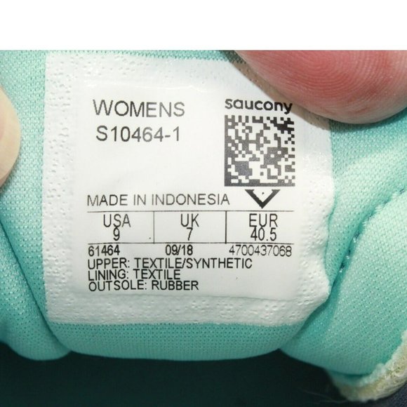 Saucony Guide ISO 2 Gray Aqua Nylon Lace Up Sneaker Running Shoes Size 8 - Picture 8 of 9